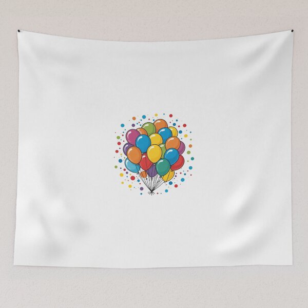 Item preview, Birthday Balloons and Confetti Icon Pop Art Halftone Style – Birthday gift idea designed and sold by michallechowicz.
