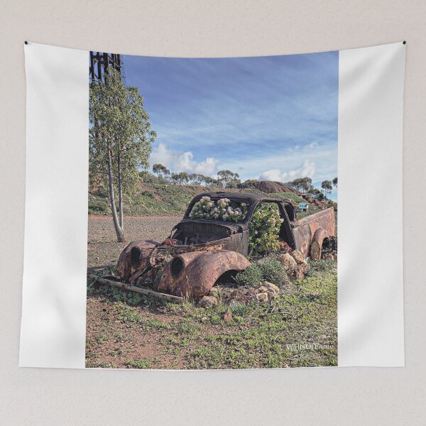 Item preview, Wrecked Old Vintage Car. Western Australian Goldfields. WallsOfFame designed and sold by WallsOfFameAust.