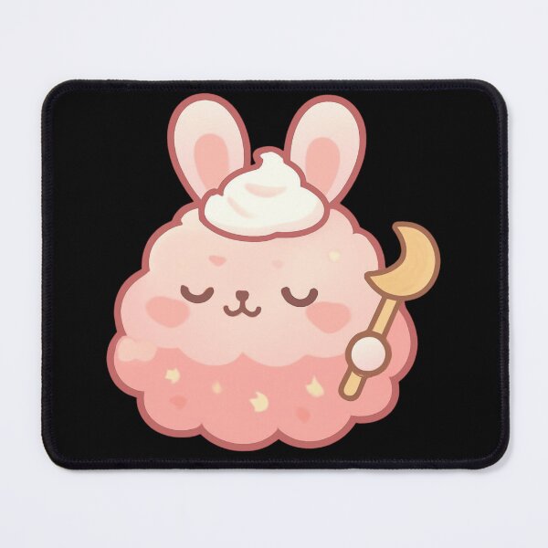 Item preview, kawaii fluffy bunny strawberry shaped cloud designed and sold by HoneyBlizz.