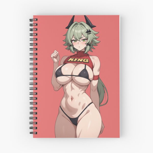 Item preview, Tomboy Green Hair Anime Character with Horns Illustration designed and sold by Jimakmo.