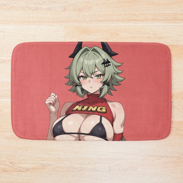 Item preview, Tomboy Green Hair Anime Character with Horns Illustration designed and sold by Jimakmo.
