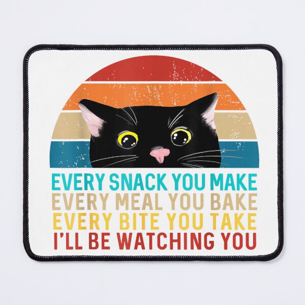 Item preview, Black Cat Every Snack You Make Retro Cat T-Shirt designed and sold by viinnzArt.