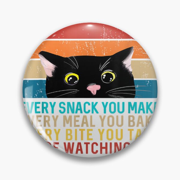 Item preview, Black Cat Every Snack You Make Retro Cat T-Shirt designed and sold by viinnzArt.