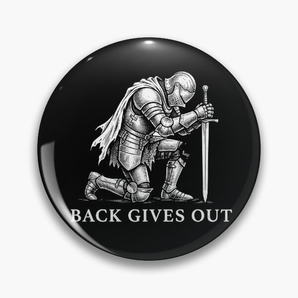 Item preview, When The Back Gives Out - Funny Kneeling Knight Artwork designed and sold by artworkathome.
