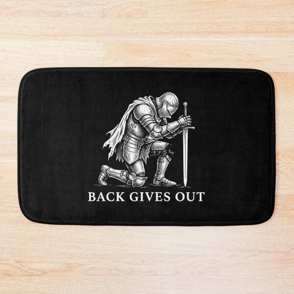 Item preview, When The Back Gives Out - Funny Kneeling Knight Artwork designed and sold by artworkathome.