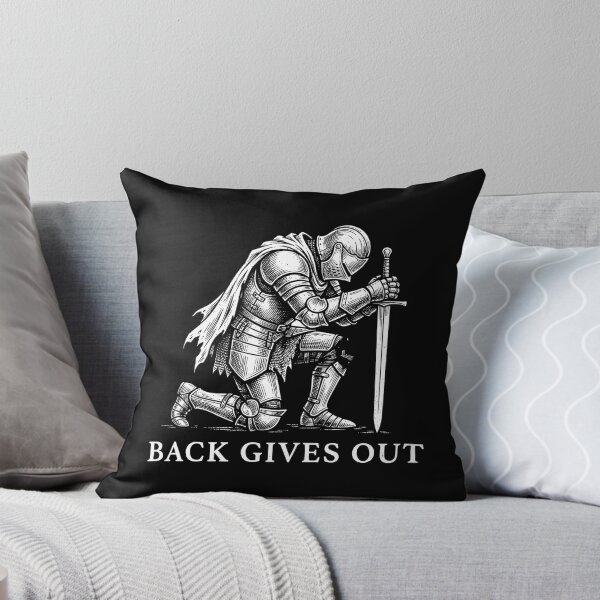 Item preview, When The Back Gives Out - Funny Kneeling Knight Artwork designed and sold by artworkathome.