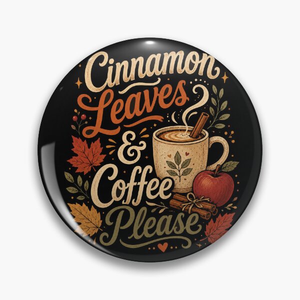 Item preview, Cinnamon Leaves and Coffee Please Autumn Coffee T-Shirt designed and sold by Bold Habit Co..