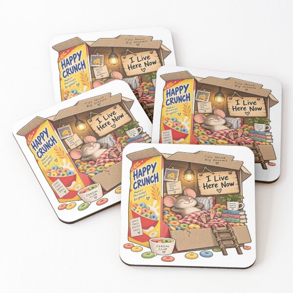 Item preview, I Live Here Now Funny Mouse Cereal designed and sold by Genzfirevibes.