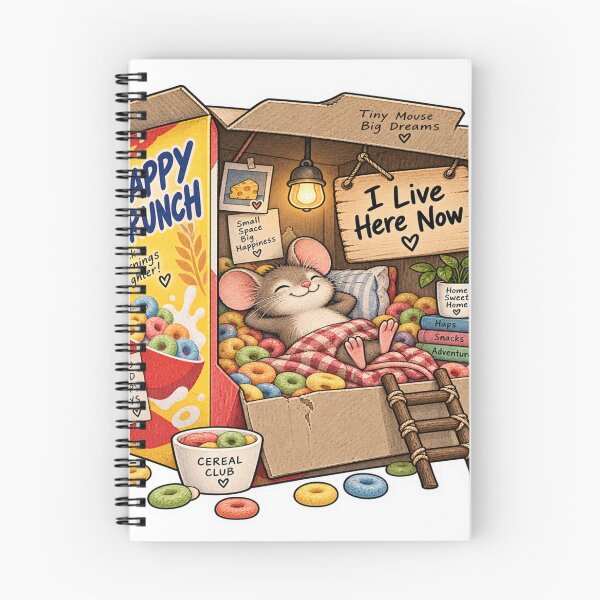 Item preview, I Live Here Now Funny Mouse Cereal designed and sold by Genzfirevibes.