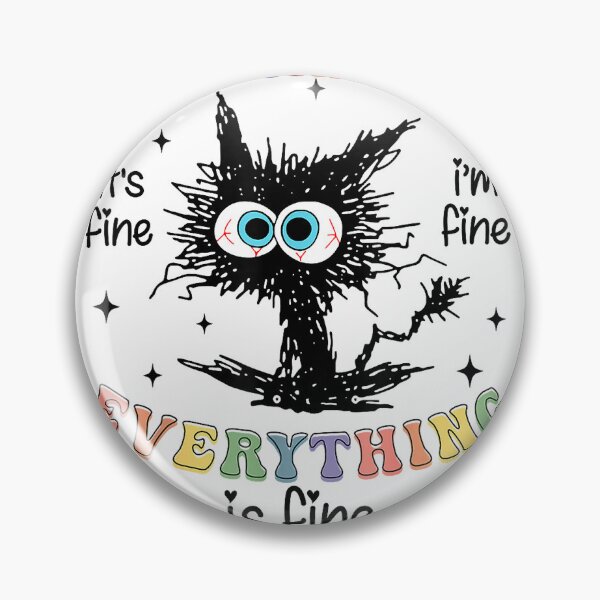 Item preview, Black Cat Hello 4th Grade Its Fine Im Fine Everything Fine T-Shirt designed and sold by saja0771.