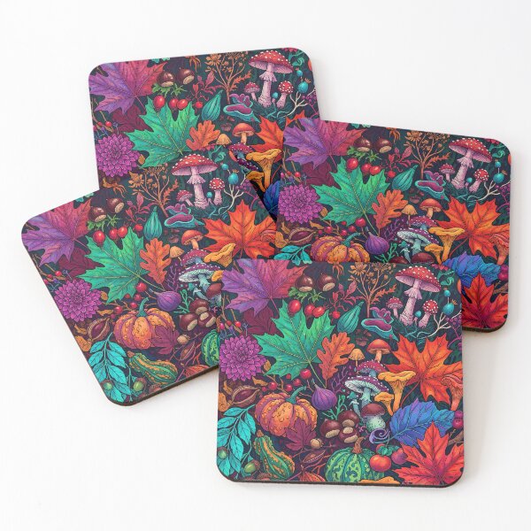 Item preview, Vibrant Autumn Botanical Mushroom Pattern designed and sold by Ivy-Triggs.