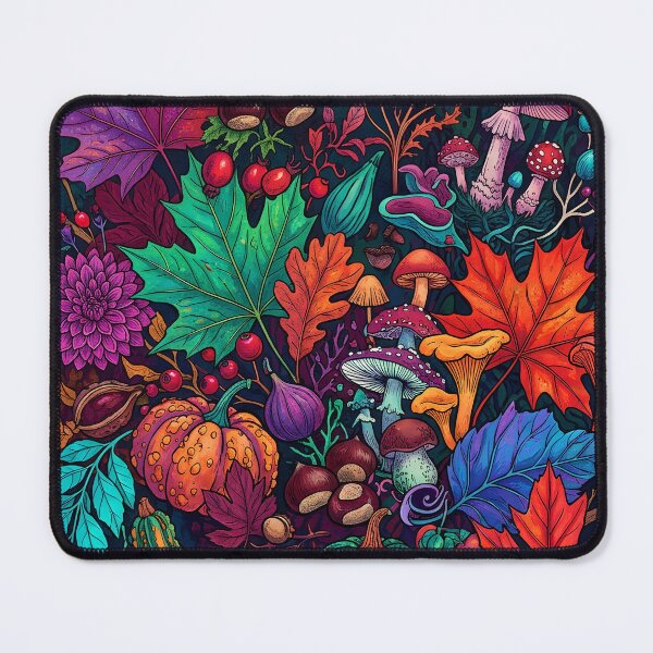 Item preview, Vibrant Autumn Botanical Mushroom Pattern  designed and sold by Ivy-Triggs.