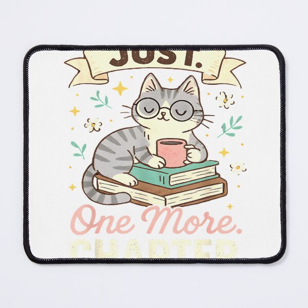 Item preview, Book Lover Cute Cat Coffee Just 1 More Chapter Cozy Reading T-Shirt designed and sold by Cute-Pretty.