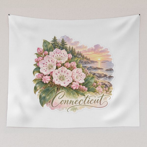 Item preview, Connecticut Mountain Laurel Coastal designed and sold by Whimspired By Paxx.