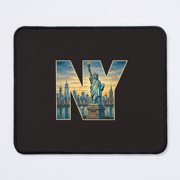 Item preview, New York City NY Skyline Statue Of Liberty Sunset Silhouette Graphic designed and sold by DYALEEZ-XCR.