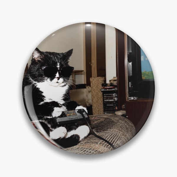 Item preview, Retro Tuxedo Cat Playing Video Games designed and sold by hamriexport.