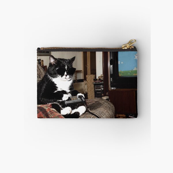 Item preview, Retro Tuxedo Cat Playing Video Games designed and sold by hamriexport.