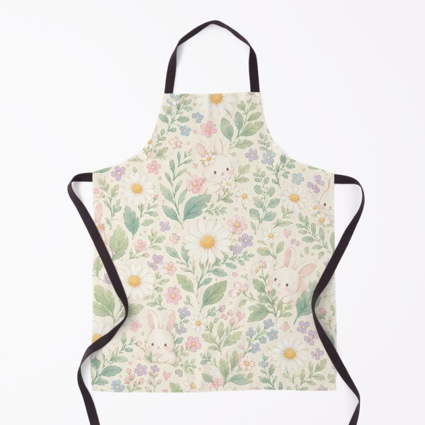 Item preview, Cute Bunny in Daisy Garden Watercolor Pattern designed and sold by Skyrocketz.