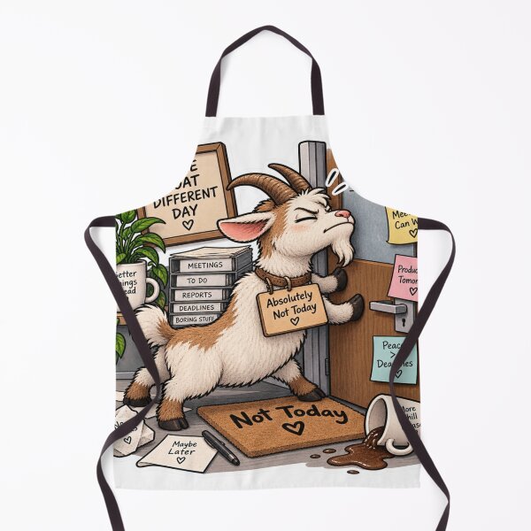 Item preview, Absolutely Not Today Funny Goat Office Humor designed and sold by Genzfirevibes.