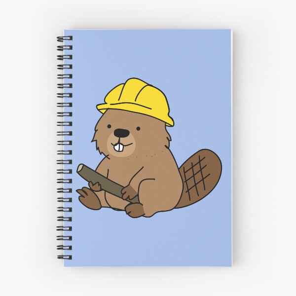 Item preview, construction worker beaver kawaii designed and sold by fluffyfamcraft.