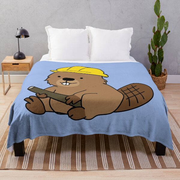 Item preview, construction worker beaver kawaii designed and sold by fluffyfamcraft.