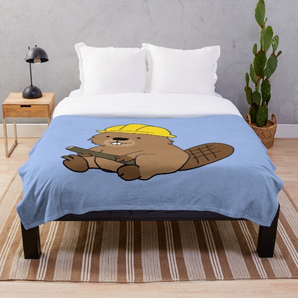 Item preview, construction worker beaver kawaii designed and sold by fluffyfamcraft.