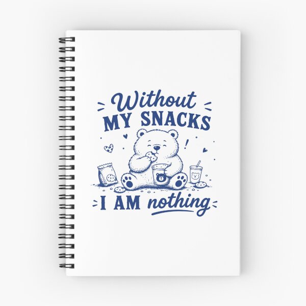 Item preview, Without My Snacks I Am Nothing, Funny Bear Foodie Quote, Vintage Retro Snacking Humor, Cute Snack Lover Gift designed and sold by Quiajia.