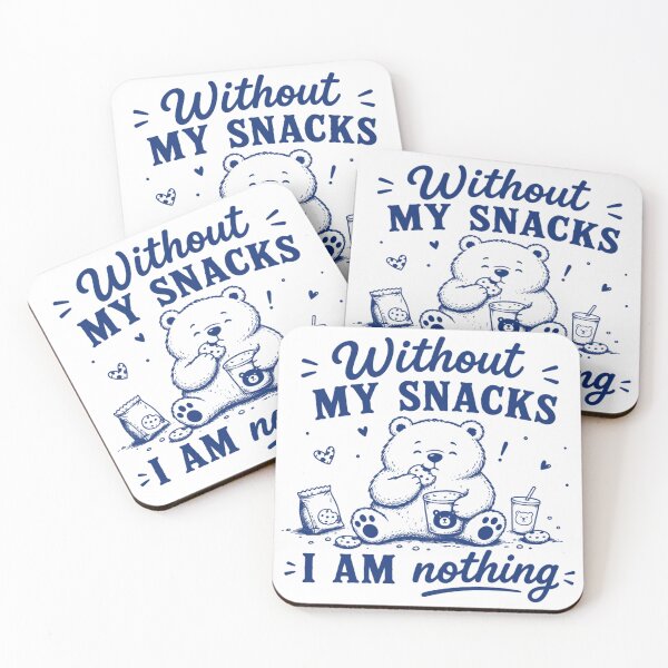 Item preview, Without My Snacks I Am Nothing, Funny Bear Foodie Quote, Vintage Retro Snacking Humor, Cute Snack Lover Gift designed and sold by Quiajia.
