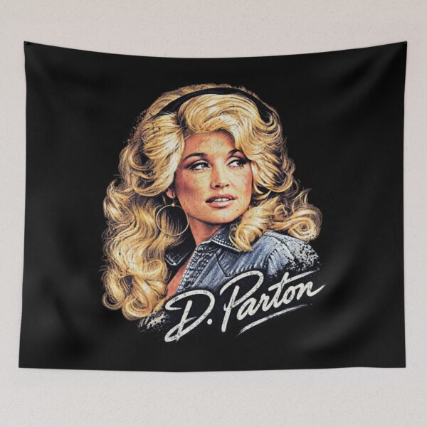 Item preview, Vintage Dolly Parton Denim Portrait designed and sold by GuadaPeran.