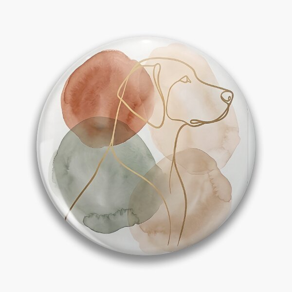 Item preview, Boho Dog Line Art Watercolor Portrait - Terracotta Sage Gold Minimalist Print designed and sold by ArtEngineer77.