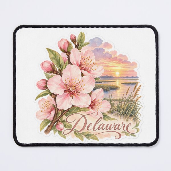 Item preview, Delaware Peach Blossoms Coastal Marsh designed and sold by Whimspired By Paxx.