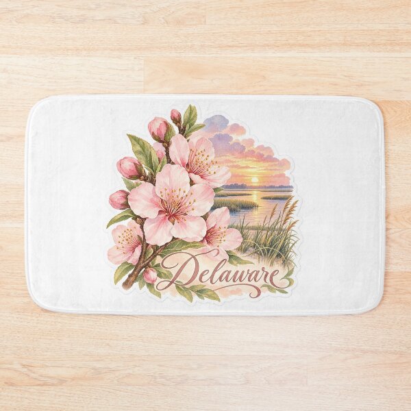 Item preview, Delaware Peach Blossoms Coastal Marsh designed and sold by Whimspired By Paxx.