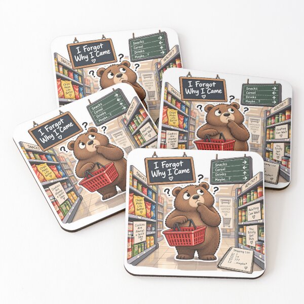 Item preview, I Forgot Why I Came Funny Confused Bear designed and sold by Genzfirevibes.
