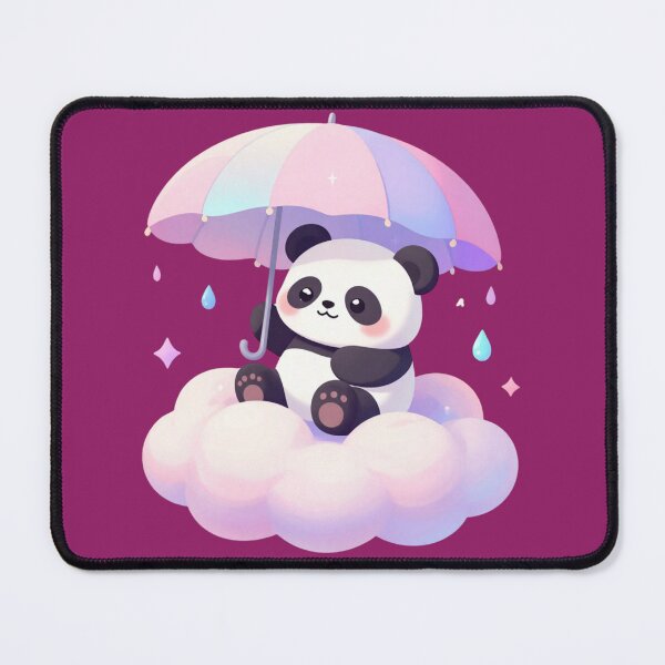 Item preview, baby panda floating on a giant cotton-candy cloud designed and sold by HoneyBlizz.