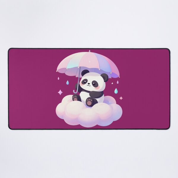 Item preview, baby panda floating on a giant cotton-candy cloud designed and sold by HoneyBlizz.