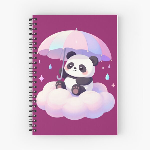 Item preview, baby panda floating on a giant cotton-candy cloud designed and sold by HoneyBlizz.