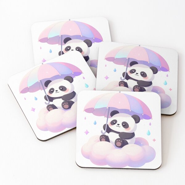 Item preview, baby panda floating on a giant cotton-candy cloud designed and sold by HoneyBlizz.