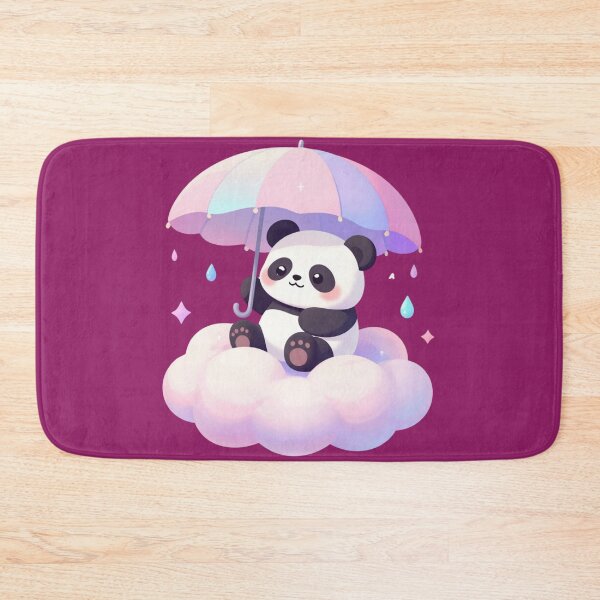 Item preview, baby panda floating on a giant cotton-candy cloud designed and sold by HoneyBlizz.