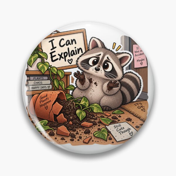 Item preview, I Can Explain Funny Raccoon Plant Chaos designed and sold by Genzfirevibes.