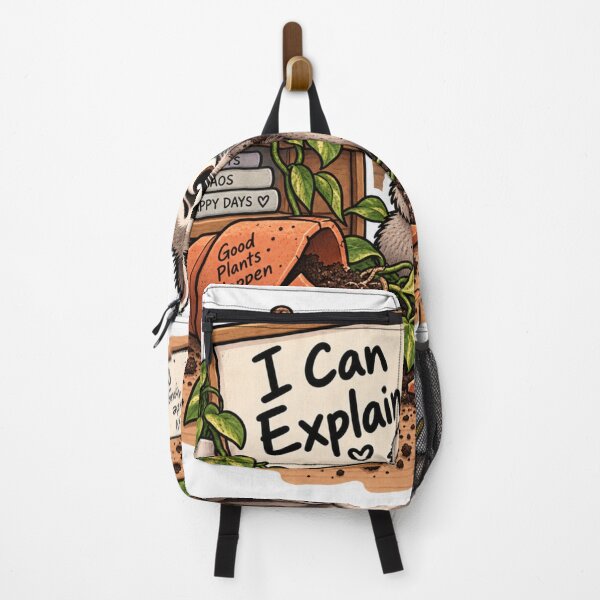 Item preview, I Can Explain Funny Raccoon Plant Chaos designed and sold by Genzfirevibes.
