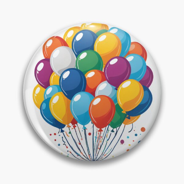 Item preview, Birthday Balloons and Confetti Icon Winter Holiday Style – Birthday gift idea designed and sold by michallechowicz.