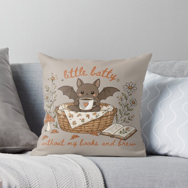 Item preview, Books and Coffee Cute Bat Reading Love to Read Fall Bookish designed and sold by Forevermore.
