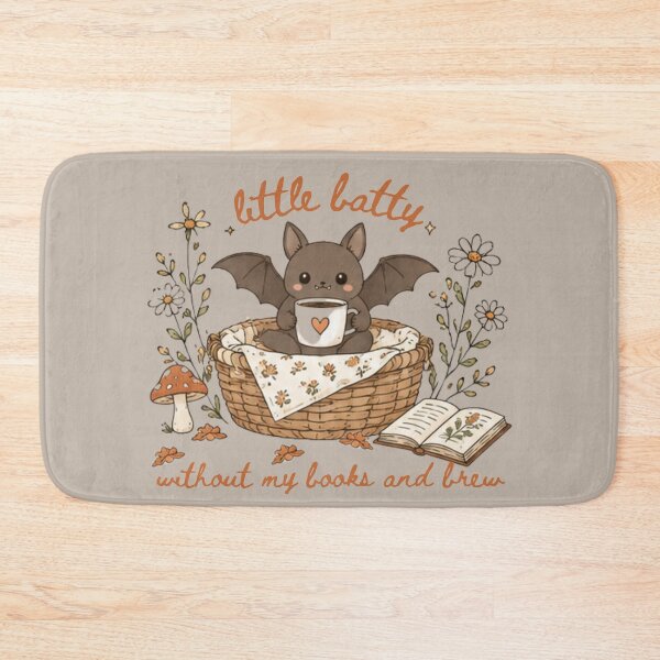 Item preview, Books and Coffee Cute Bat Reading Love to Read Fall Bookish designed and sold by Forevermore.
