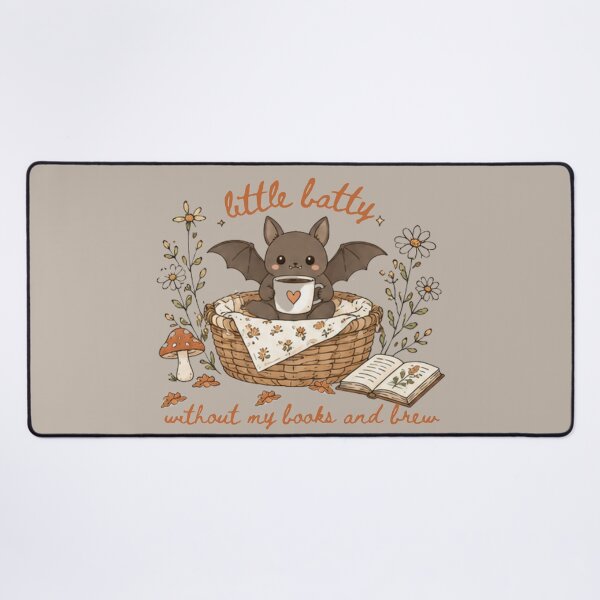 Item preview, Books and Coffee Cute Bat Reading Love to Read Fall Bookish designed and sold by Forevermore.