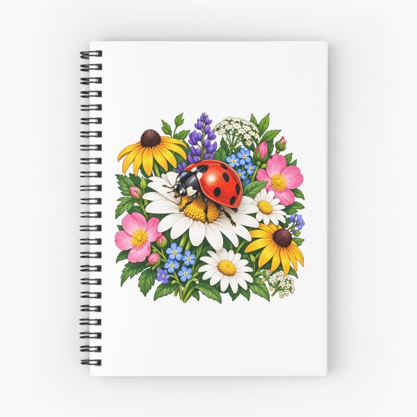Item preview, Ladybug and Wildflowers designed and sold by Myra365Art.
