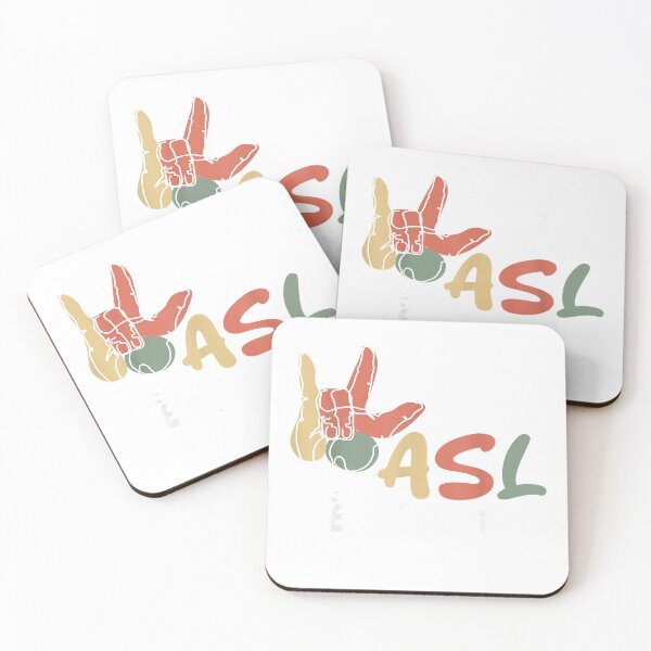 Item preview, ASL Sign Language Teacher Retro Fingerspelling T-Shirt designed and sold by MaLhari-Market.
