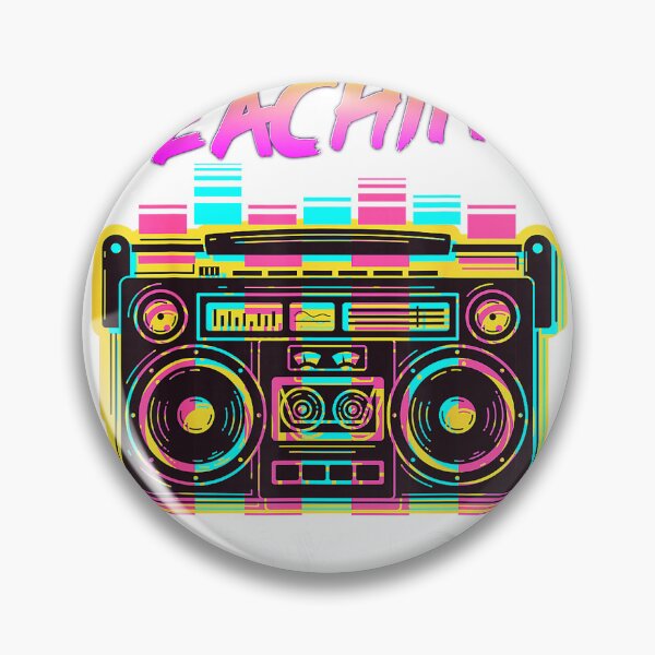 Item preview, Back to School Retro Teaching is My Jam 80s Teacher Boombox T-Shirt designed and sold by FandMdesign.