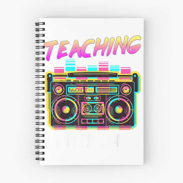 Item preview, Back to School Retro Teaching is My Jam 80s Teacher Boombox T-Shirt designed and sold by FandMdesign.