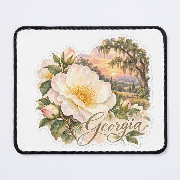 Item preview, Georgia Cherokee Rose Southern Countryside designed and sold by Whimspired By Paxx.