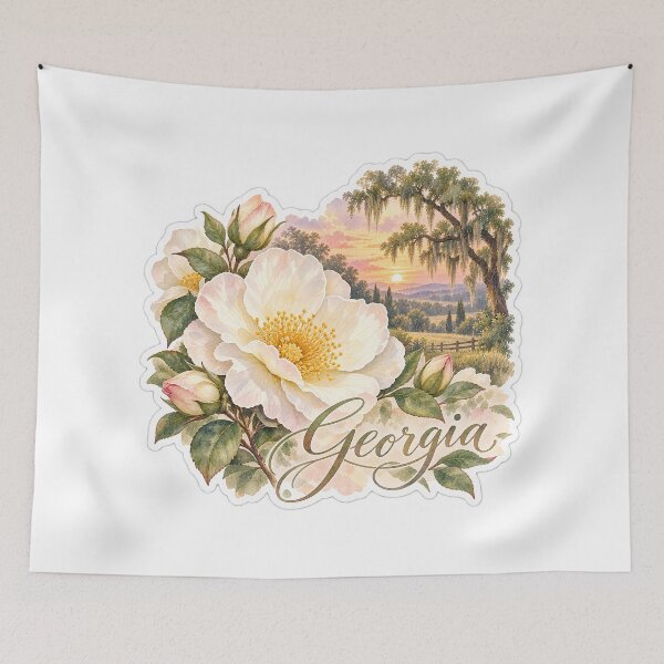 Item preview, Rosa Cherokee de Georgia, campiña sureña designed and sold by Whimspired By Paxx.